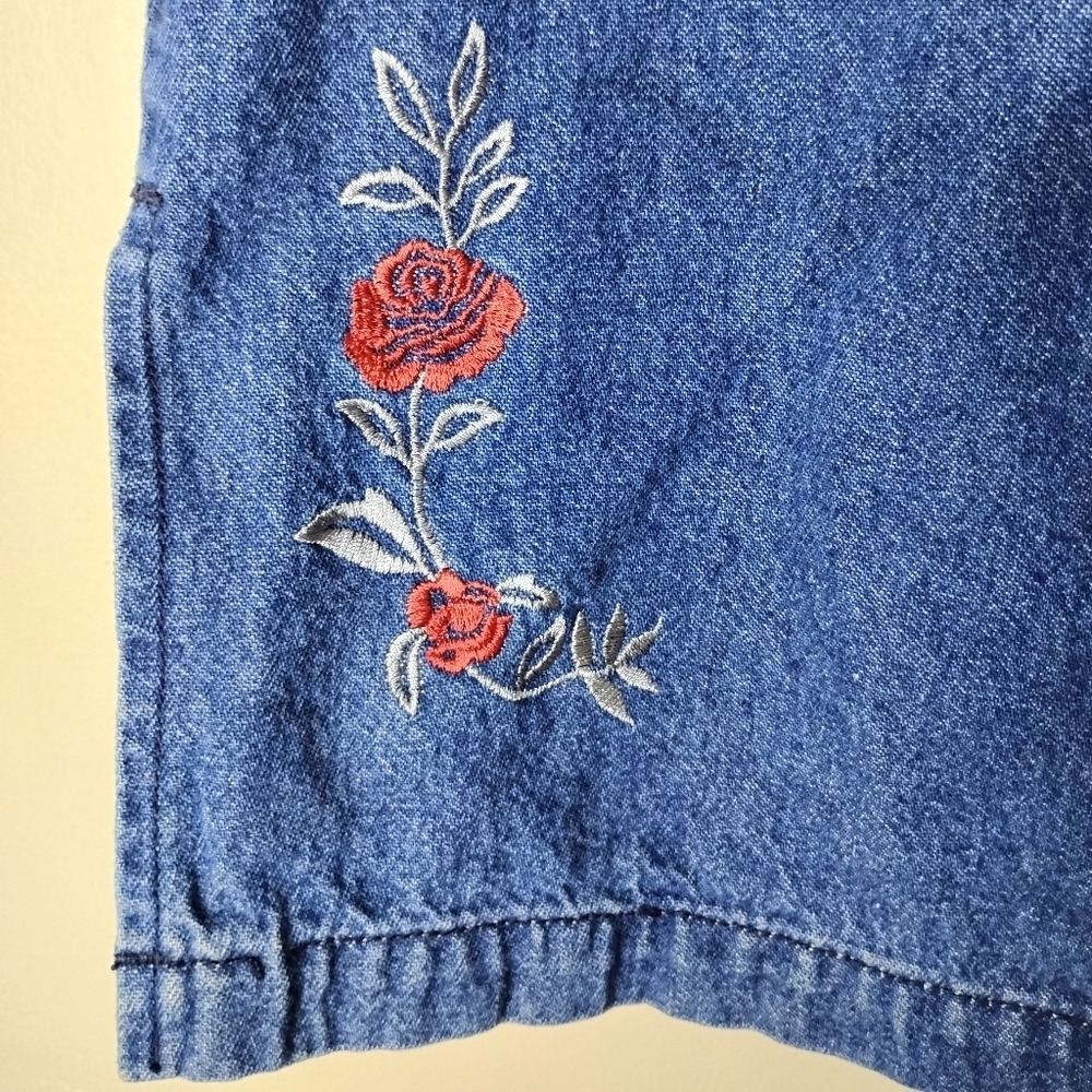 Forenza Vintage 90s Jean Mini Skirt Size 10 - Picture 3 of 6